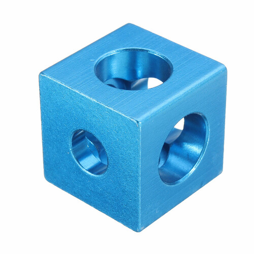 Three Way Cube Connector for 2020 V-slot Aluminum Extrusions Profile Blue 2