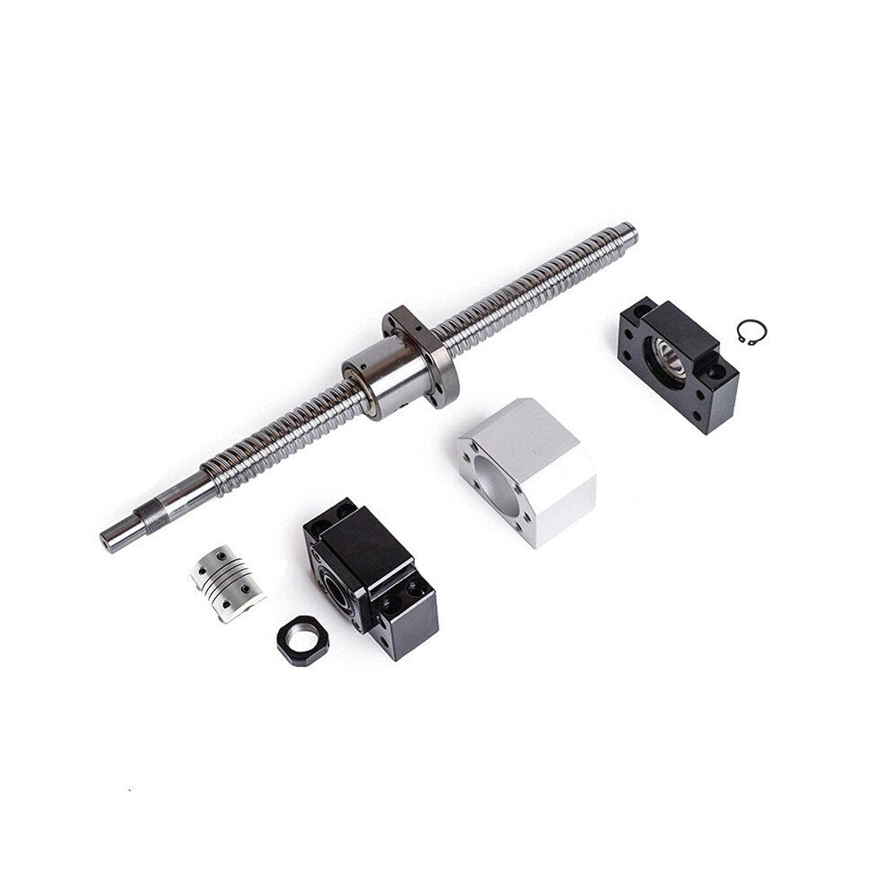 (400Mm) 300-650Mm Ball Screw With Bk Bf10 End Supports 6.35X8mm Coupler For Cnc 9078193510997