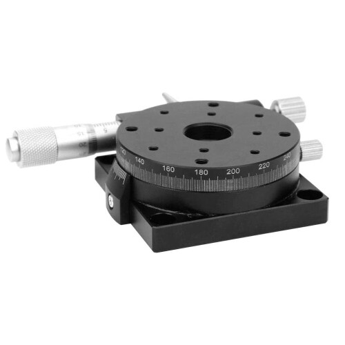 (Right) R Axis 60mm Sliding Table Micrometer Precision Adjust Angle Manual Platform Sliding Stage 2