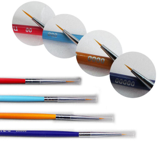 4Pcs Model Special Point Brush Models Hobby Painting Tools Accessory Hook Line Pen