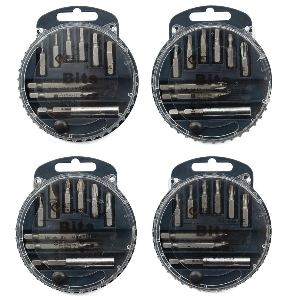 (0634A) 11Pcs Magnetic Screwdriver Bits Slotted Phillips Torx S2 Electric Screwdriver 9078193530179