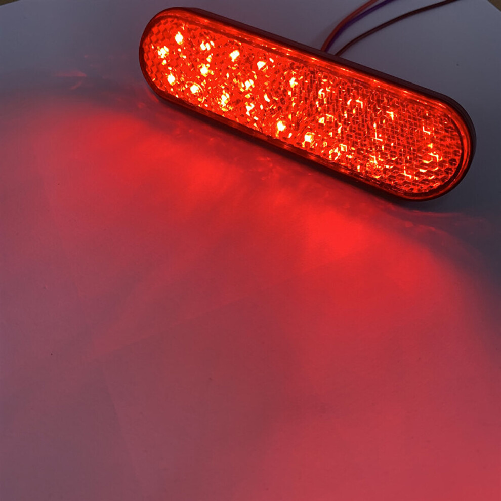 () 12V Universal Motorcycle 24Led License Number Plate Bake Tail Stop Lamp Red/Light 9078193997699