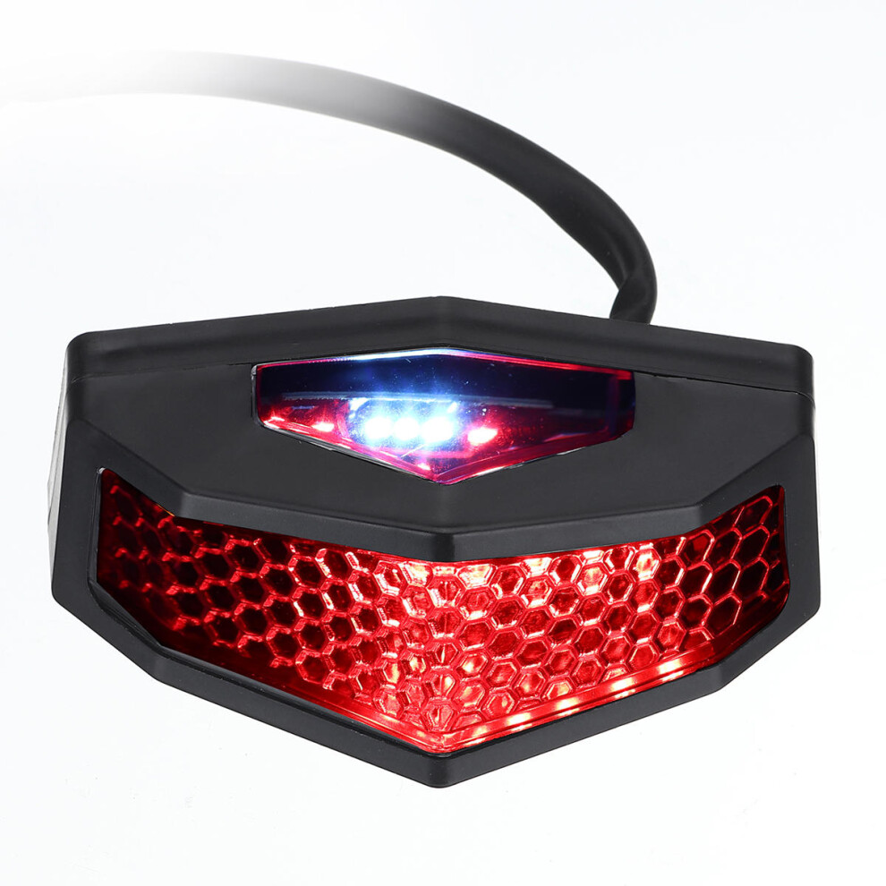 12V 5 In 1 Motorcycle Atv Led Rear Tail Brake Stop Turn Signal License Plate Light 9078193998207