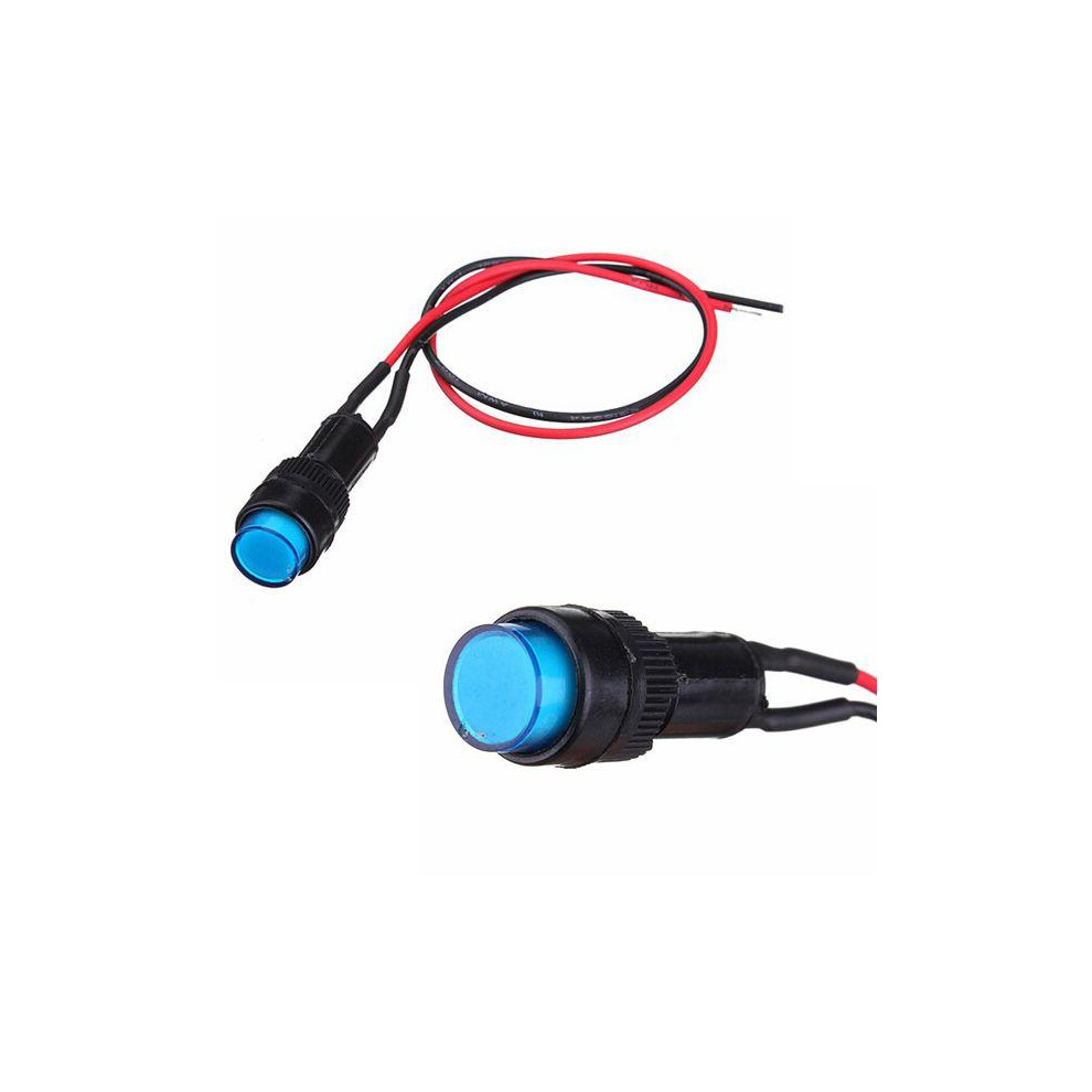 (Blue) 10mm Universal Indicator Dash Panel Warning Light Lamp