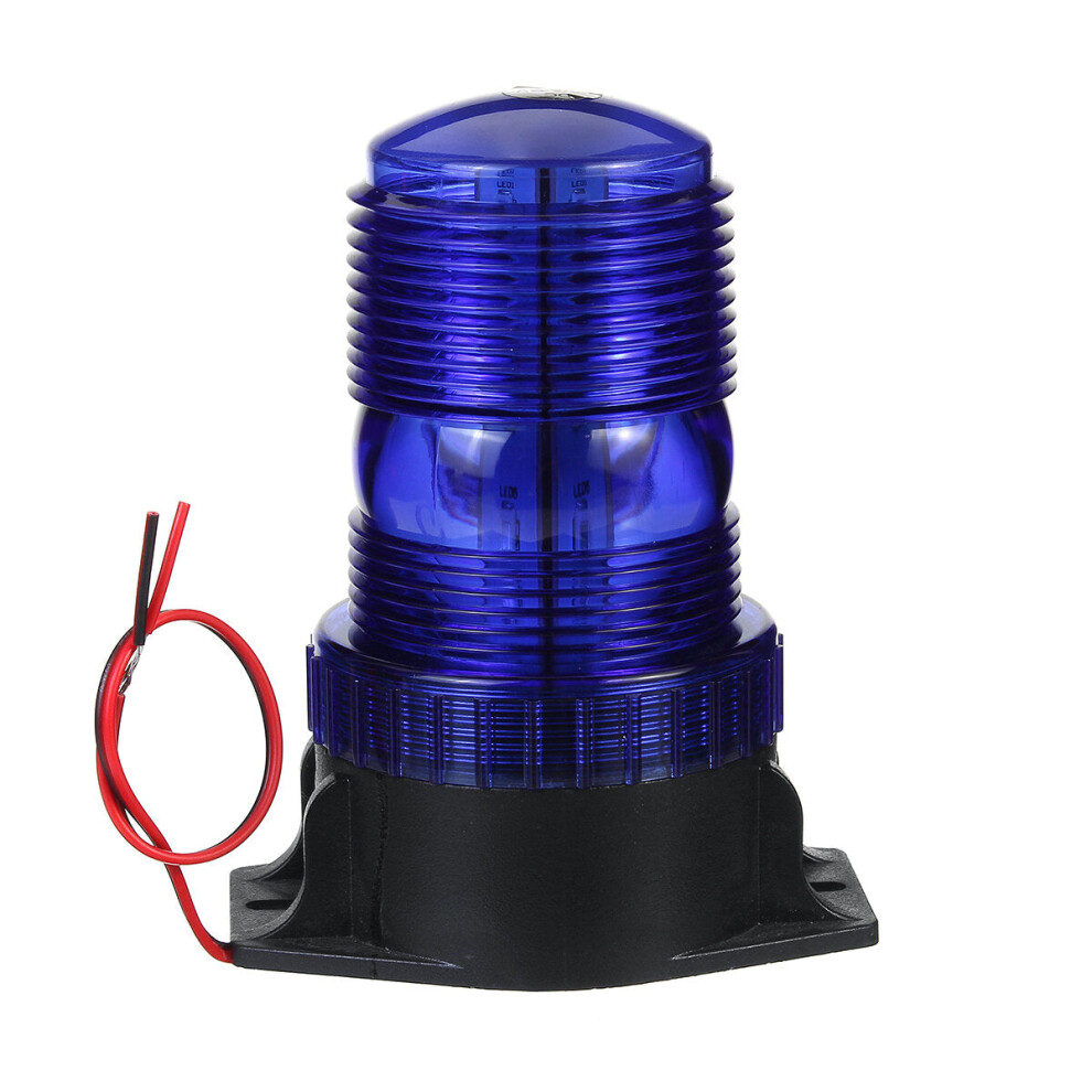 (Blue) 12-24V 30 LED Roof Rotating Beacon Strobe Tractor Warning Light Lamp