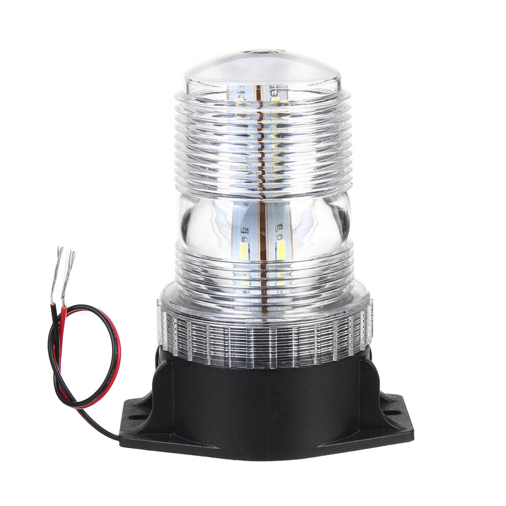 (White) 12-24V 30 LED Roof Rotating Beacon Strobe Tractor Warning Light Lamp