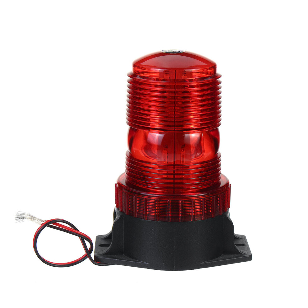 (Red) 12-24V 30 LED Roof Rotating Beacon Strobe Tractor Warning Light Lamp