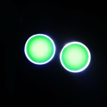 (Green & White) 12V Motorcycle LED Lens Headlights Cold Light Fog Lamp Universal