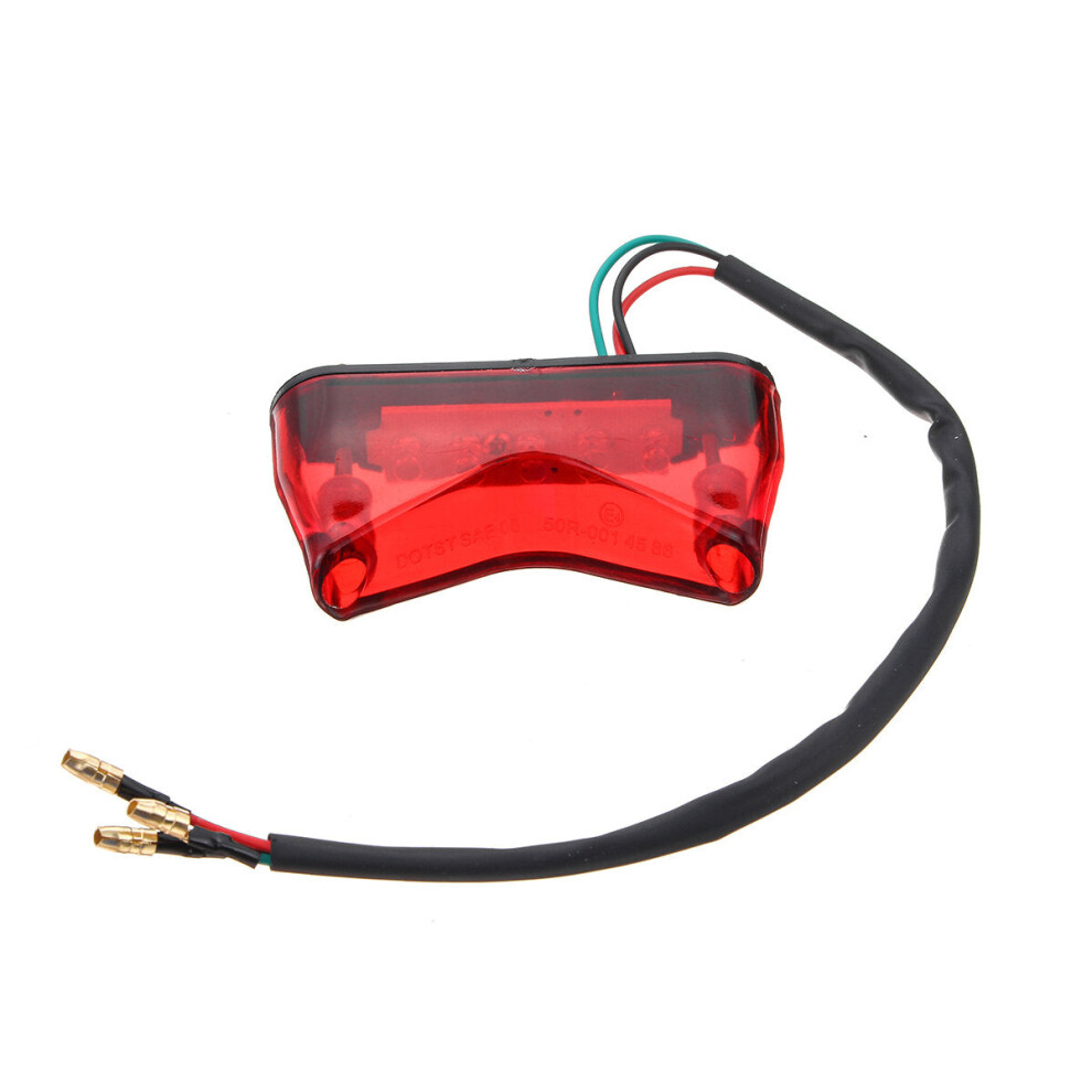 () 12V Universal Motorcycle Rear Running Stop Brake Tail For Scooter Atv Red/Light 3592643652694