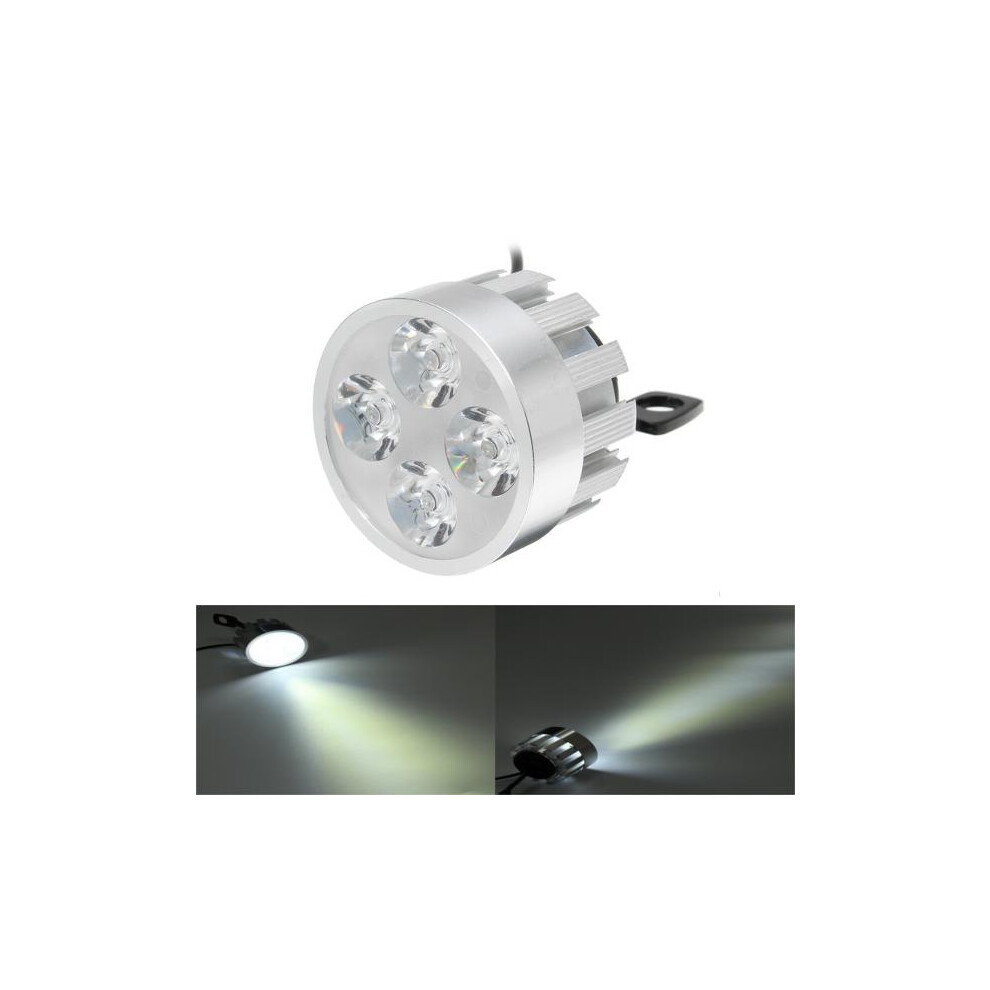 10V-85V Dc 12W Led Motorcycle Scooter Bicycle Rear View Mirror Lamp Handlebar Light/Silver 3592643653578