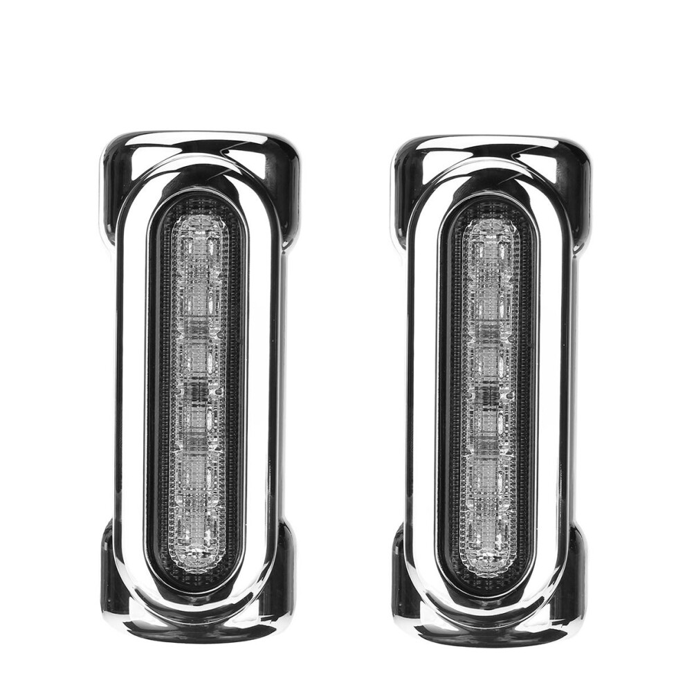 () 12V 2X Motorcycle Led Driving Drl Indicator Turn Signal Lights Crash Bar Lamp Black/White/Amber 3592643653264