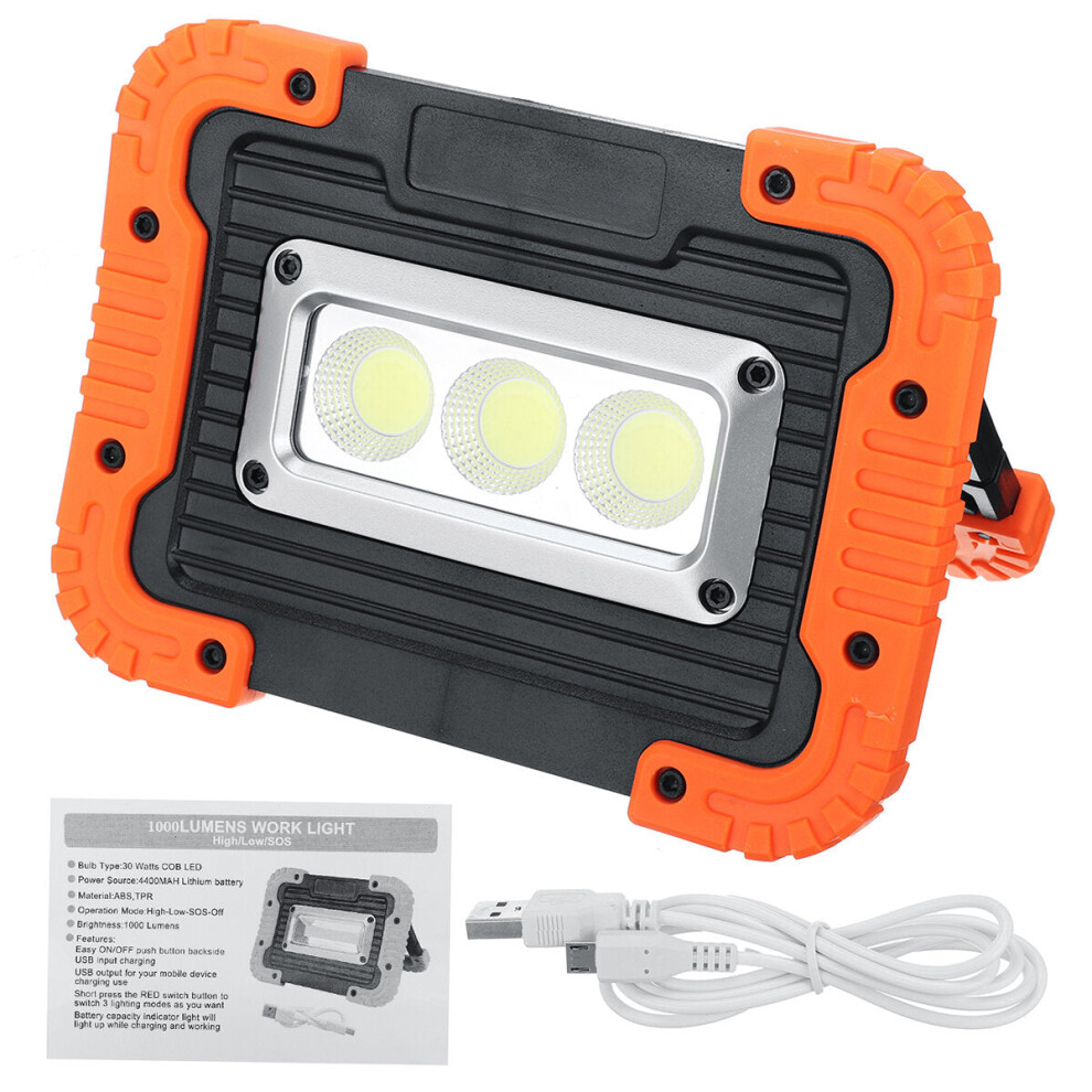 (USB Rechargeable) 10W COB LED Floodlight Outdoor Camping Work Lamp Rechargeable Charging Light