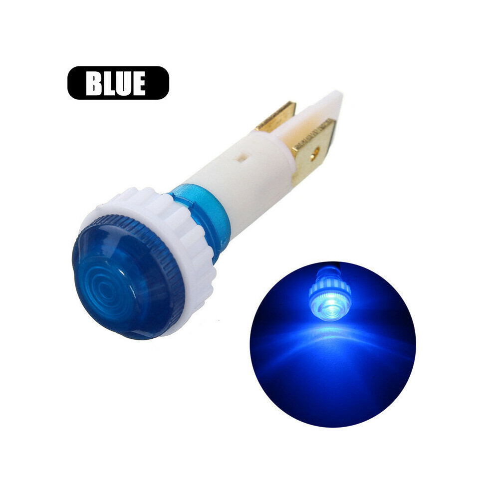 () 12V 10Mm Led Pilot Dash Dashboard Panel Indicator Warning Lamp 5 Color Blue/Light 3592643653318