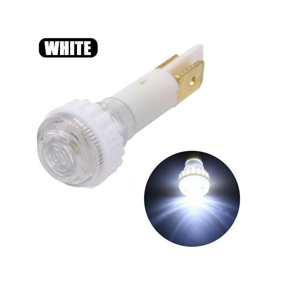 () 12V 10Mm Led Pilot Dash Dashboard Panel Indicator Warning Lamp 5 Color White/Light 3592643653332