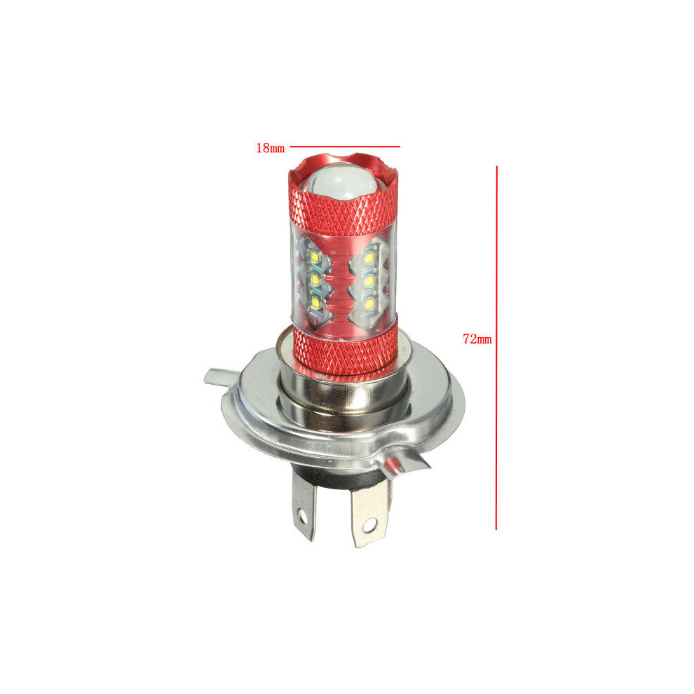 (H4) 12V Pair Motorcycle Led Fog Lamp Bulb H11 H10 H7 H8 H4 9005 9006 P13w H16 H13 Light/White 3592643652786