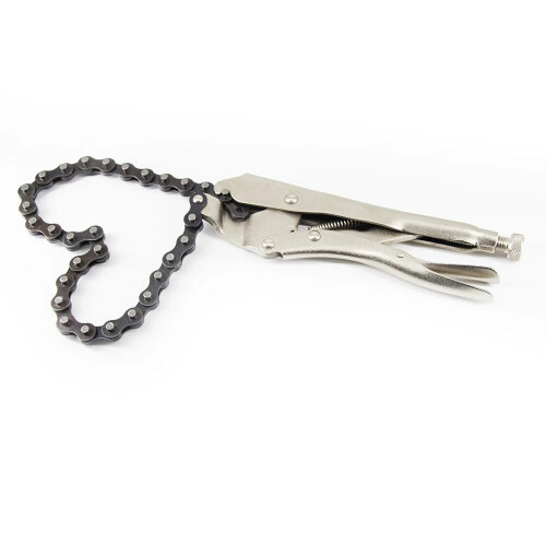 1PCS 9 Inch Chain Clamp Pliers Locking Grip Wrench Pipe Wrench Compound Leverage Function 2