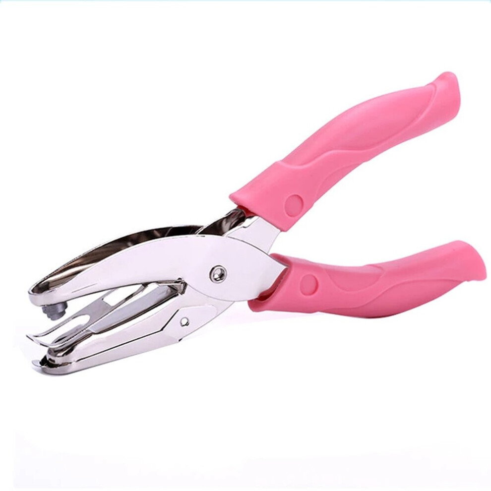 (Middle round hole) 1pc HandHeld Single Hole Punch Pliers Round Paper Craft Puncher Manual Puncher