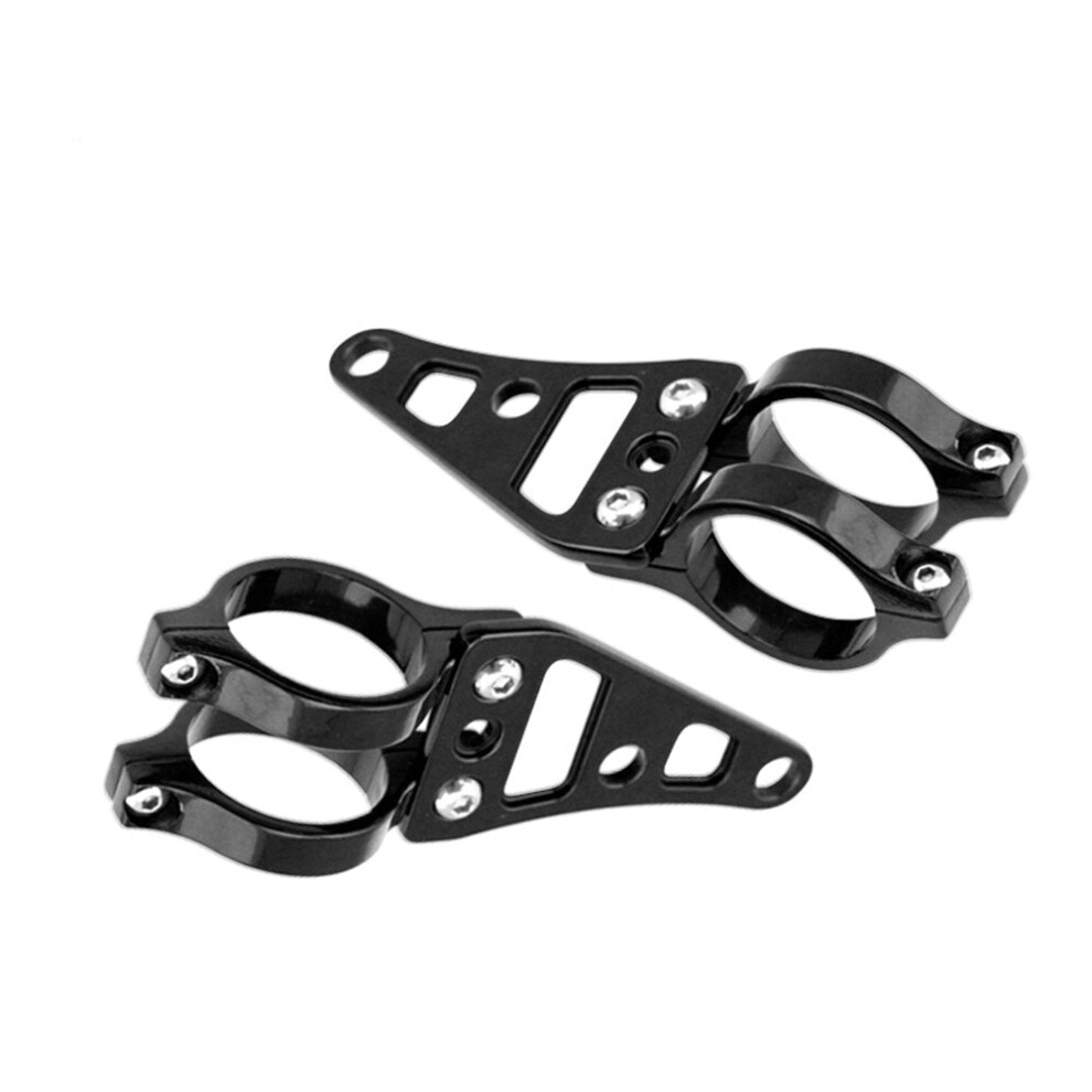 (Black) 39Mm-41Mm Motorcycle Headlight Mounting Bracket Adjuster Universal Fork Mount Clamp Head Lamp Holder Black 3592643652182