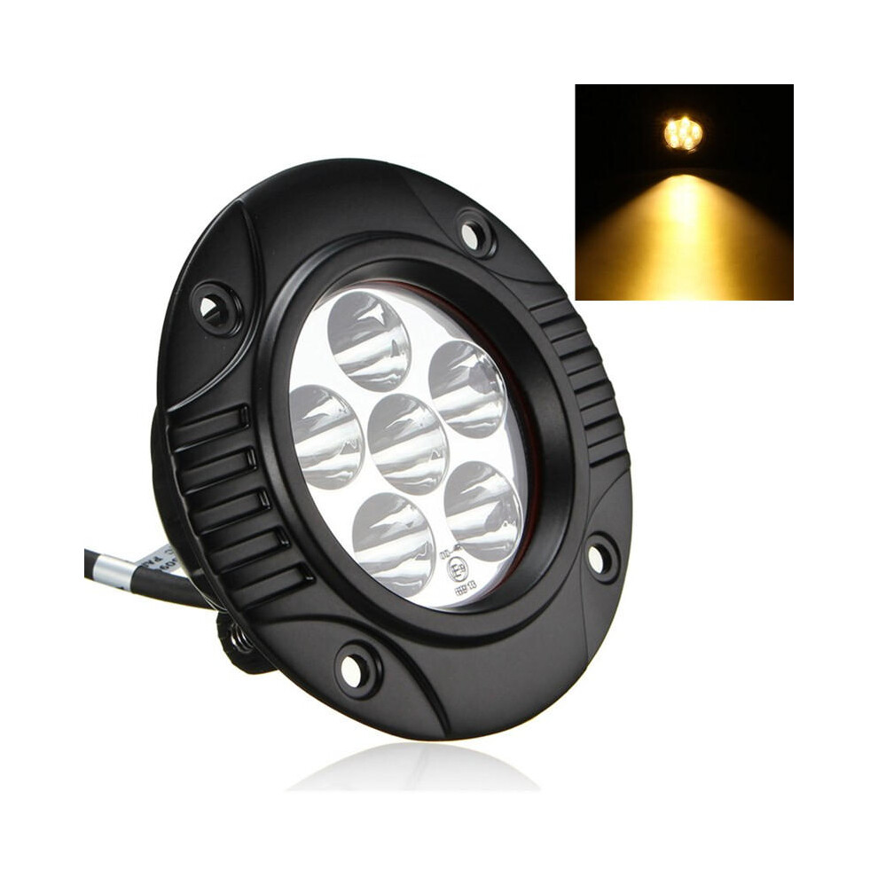 (Yellow) 3.5Inch 18W 6SMD LED Work Light Off Road Driving Spot Lightt Fog Lamp Work Light