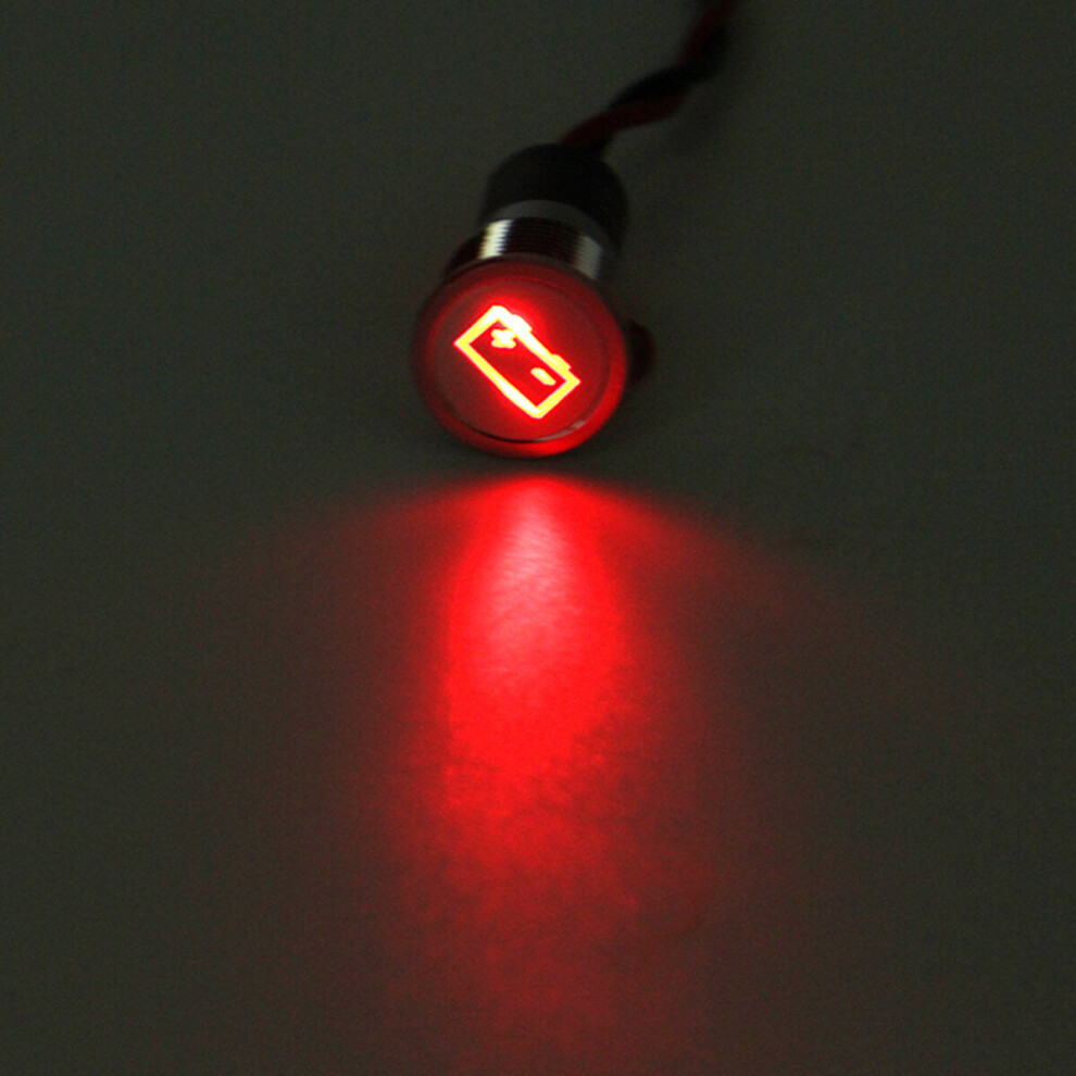 (7) 12V 16Mm Led Dash Panel Warning Pilot Indicator Light 9078193998795