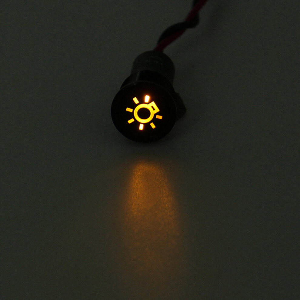 (28) 12V 16Mm Metal Led Dash Panel Warning Pilot Indicator Lamp Boat Light 9078193998498