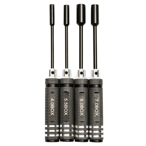 4pcs Metal 4.0/5.5/7.0/8.0mm Hex Screwdriver Tools NUT Key Socket Screwdriver Wrench Set 1