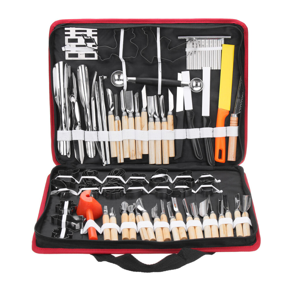 80Pcs Portable Carving Tool Vegetable Food Fruit Wood Box Carving Cutter Set