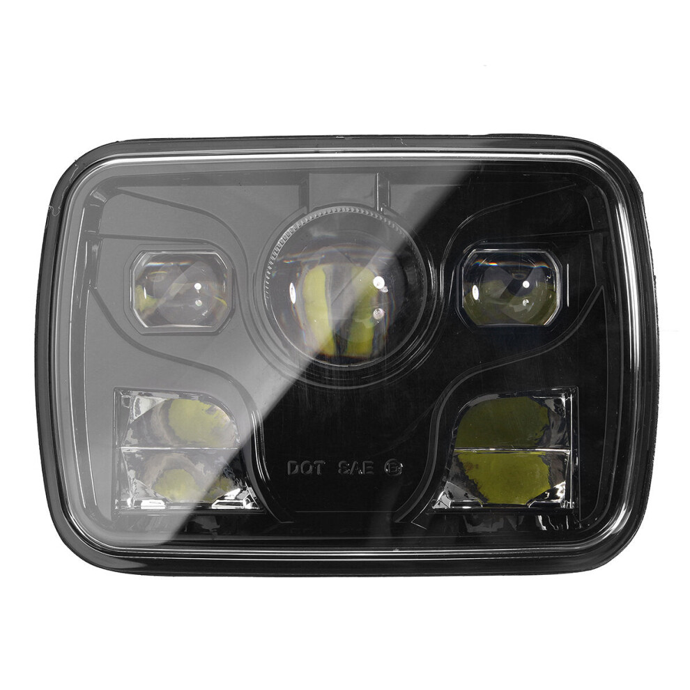 (Black) 7X6inch Led Drl 32W Hid Bulbs High/Low Beam Front Headlight Headlamp Assembly Black 4962949999851