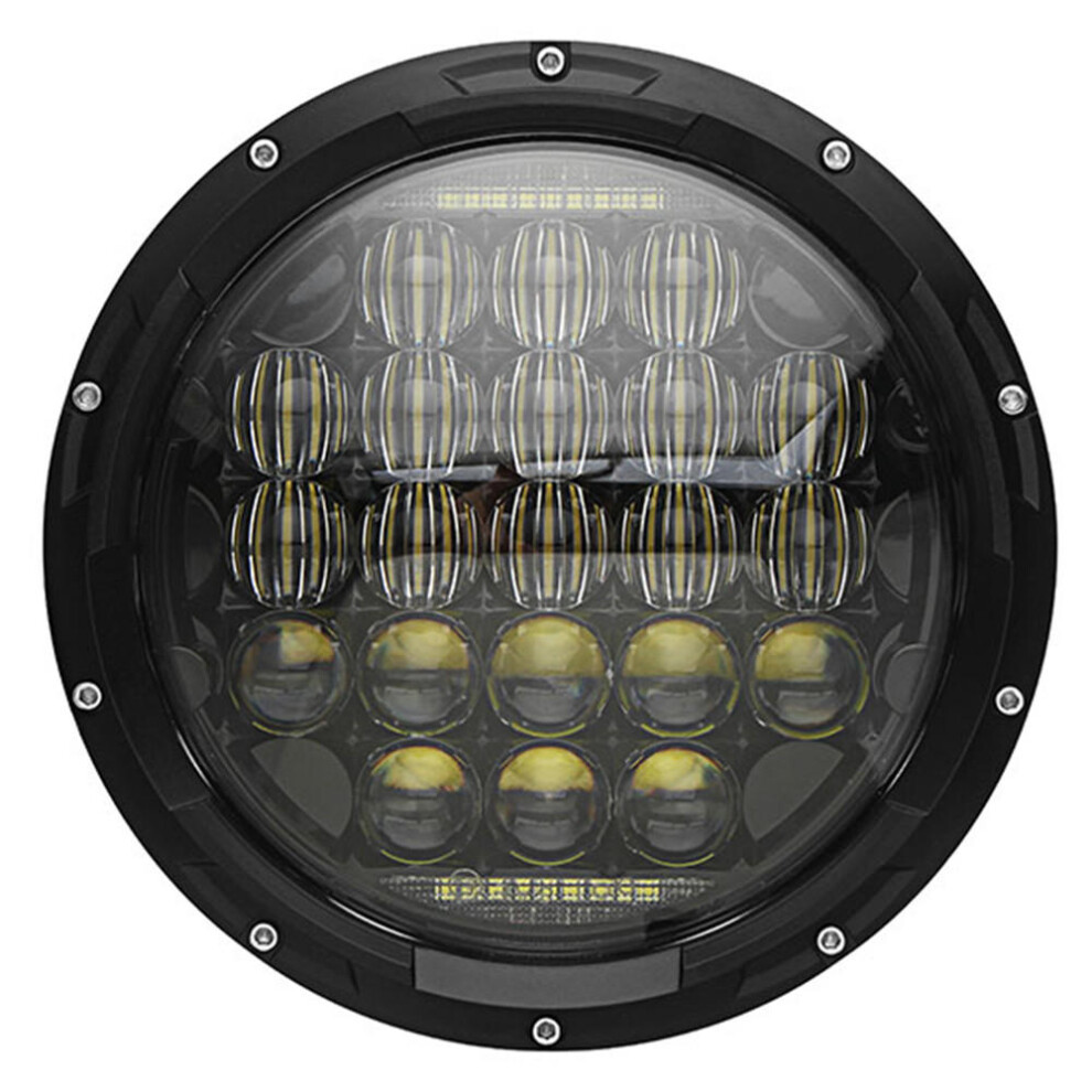 (Black) 7 Inch 75W 6500K Motorcycle Stainless Led Headlights 5D Lens High/Low Beam Waterproof Ip67 Black 4962949999929