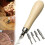 Lino Block Cutting Rubber Stamp Carving Tools With 5 Blade Bits For Print Making 6