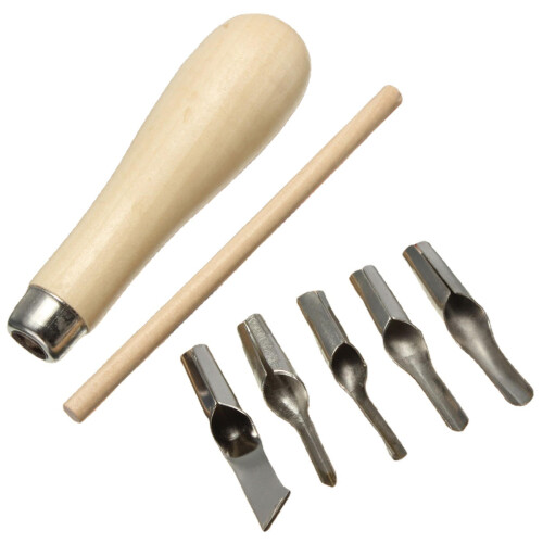 Lino Block Cutting Rubber Stamp Carving Tools With 5 Blade Bits For Print Making 1