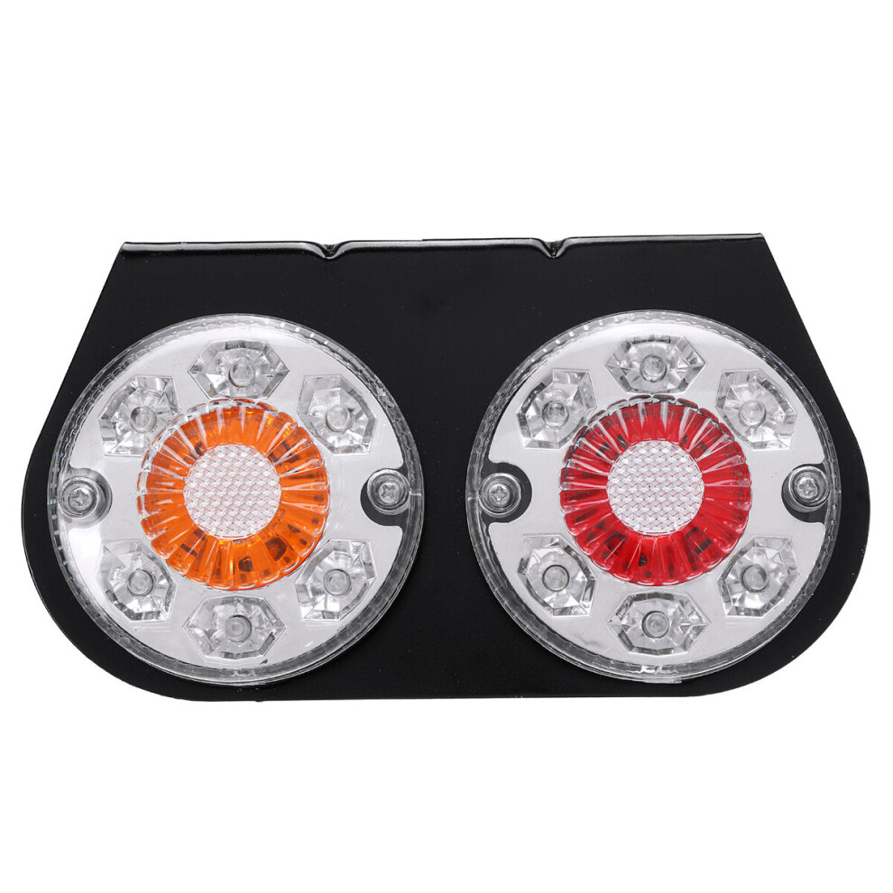 ( Light) 4V Led Indicator Stop Rear Tail Lights Iron Bracket For Boat/Cars/Trucks/Trailers Green/Light 3592643652045