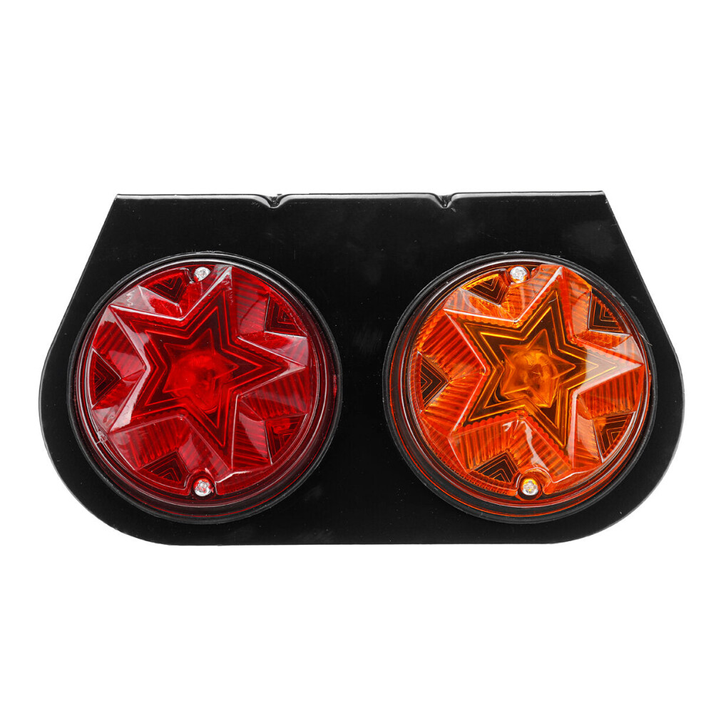 ( - Star) 4V Led Indicator Stop Rear Tail Lights Iron Bracket For Boat/Cars/Trucks/Trailers Red/Light 3592643652052