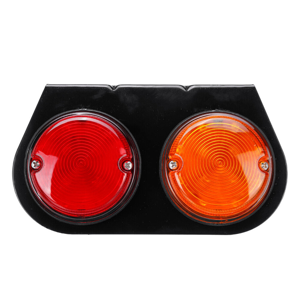 ( & Light) 4V Led Indicator Stop Rear Tail Lights Iron Bracket For Boat/Cars/Trucks/Trailers Red/Orange/Light 3592643652069