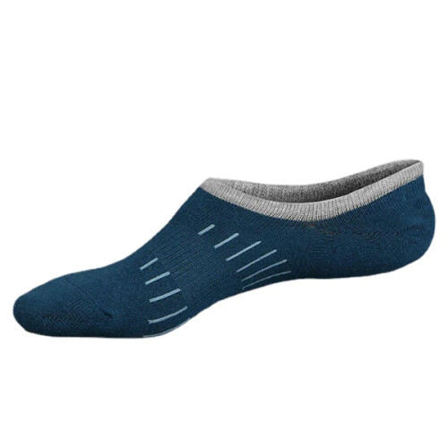 (Navy) Men Cotton Plain Low Cut Ankle Socks Athletic Skid Resistant Deodorization No Show Socks