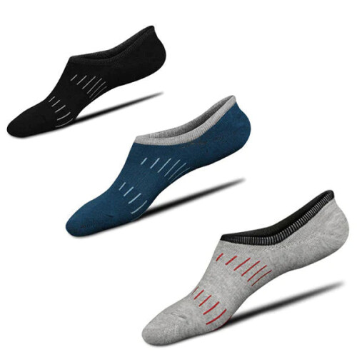 (Grey) Men Cotton Plain Low Cut Ankle Socks Athletic Skid Resistant Deodorization No Show Socks 1