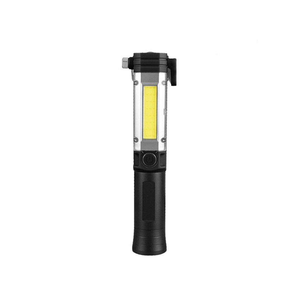 (Black) COB Handheld Mobile Work Light Outdoor With Magnet Hook Lighting Flashlight Insp