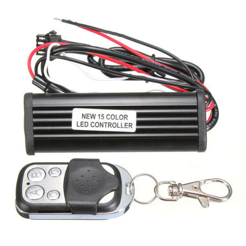 Car Motorcycle RGB Color LED Controller Remote Strip Light Kit Multi-Color 1