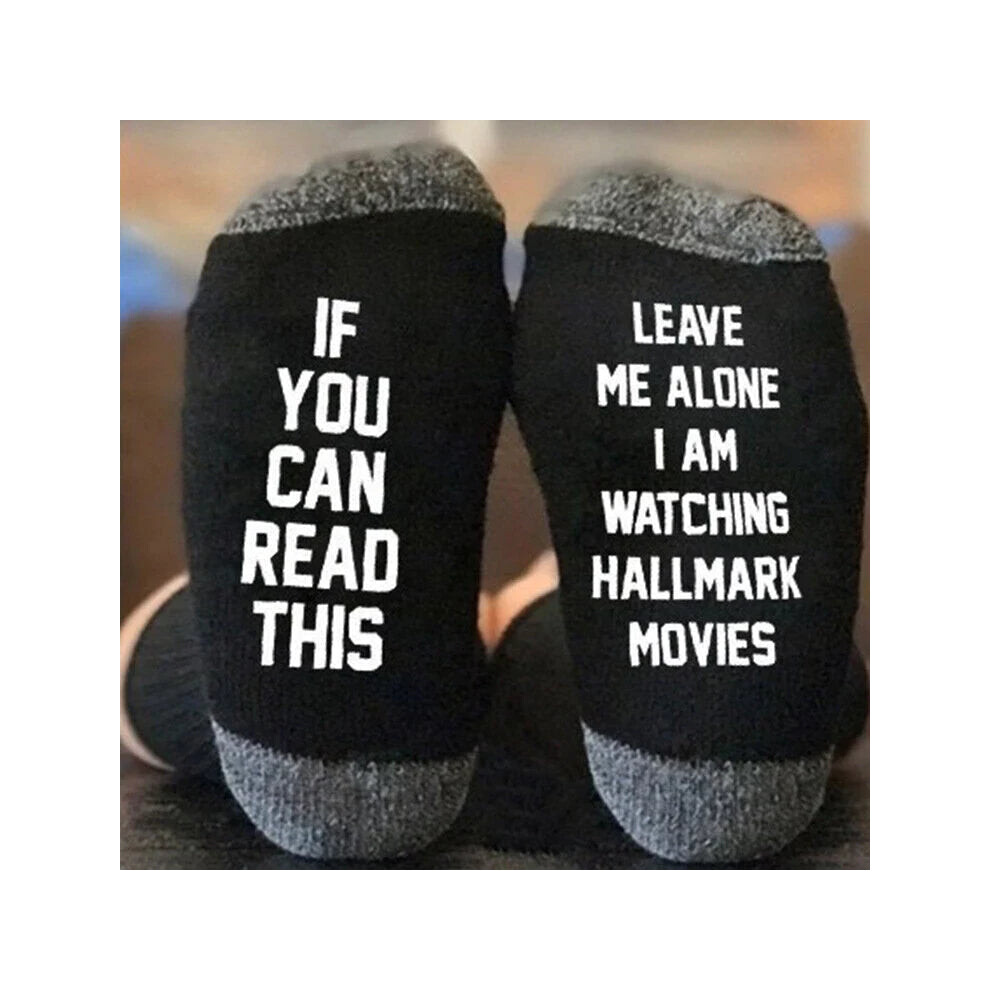 (Black) Casual Cotton Tube Socks With Buzzword Letters Sock