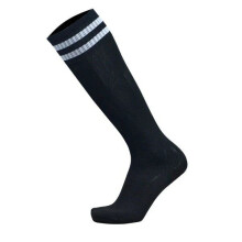 (Black) Men Adults Football Stripes Thickened Bottom Socks Long Tube Hygroscopic Anti Skid Sports Socks