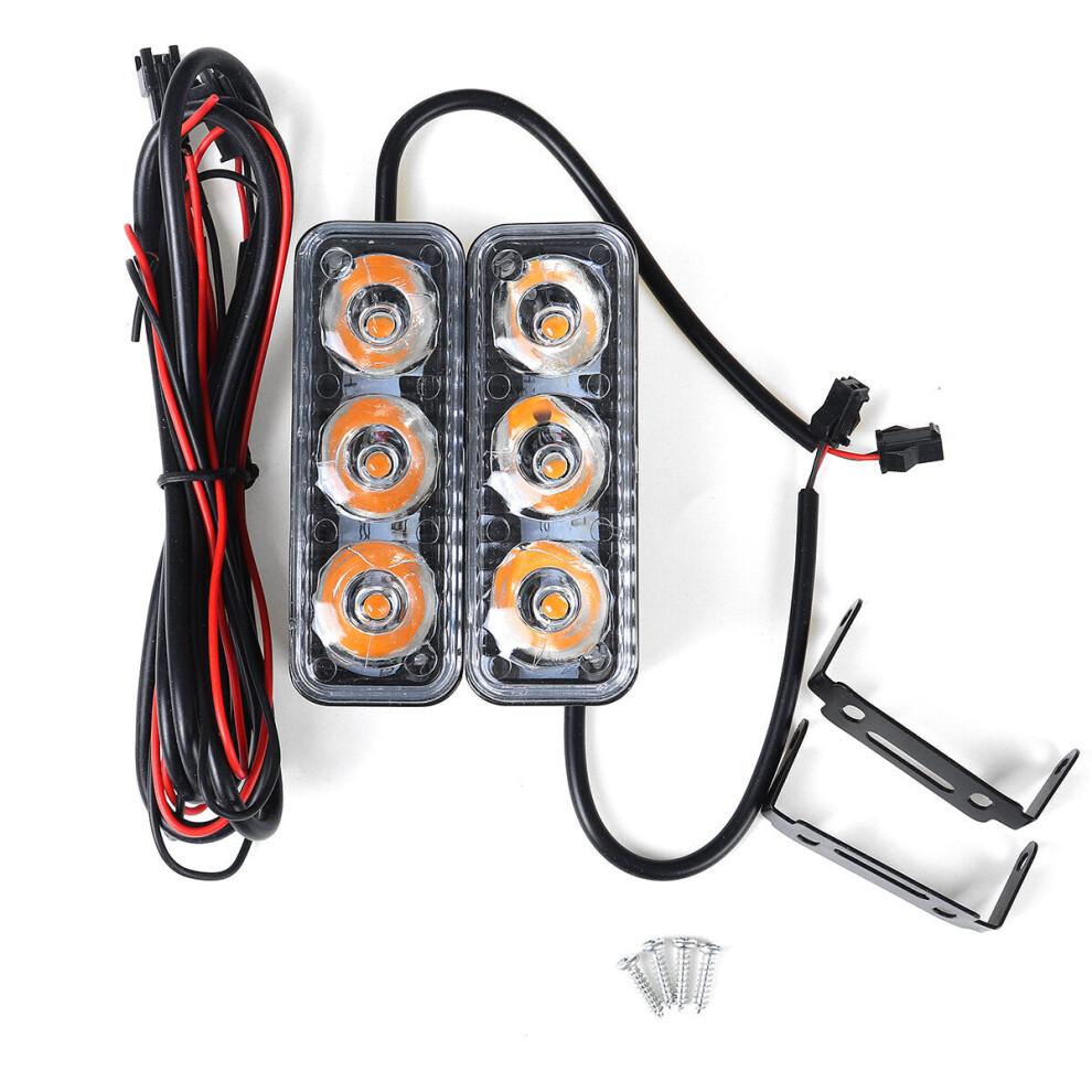 () Car Motorcycle Modification Daytime Running Super Bright Waterproof High Power 3 Led Yellow/Light 4962949999707