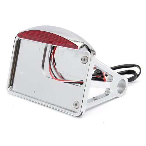 Motorcycle License Plate LED Tail Light Horizontal SidE-mount Bracket For Harley 1
