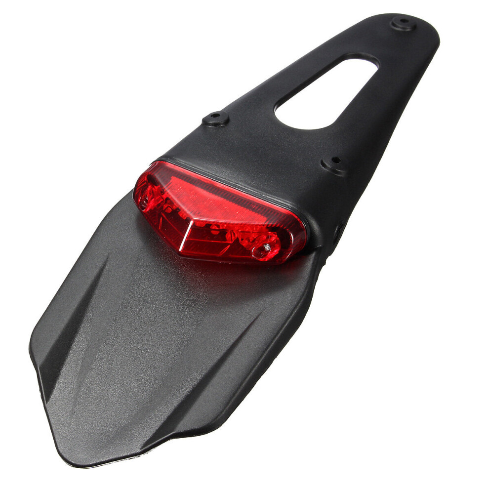 (Red) Motorcycle Fenders 12 LED Lamp Stop Break Rear Tail Red Light Universal