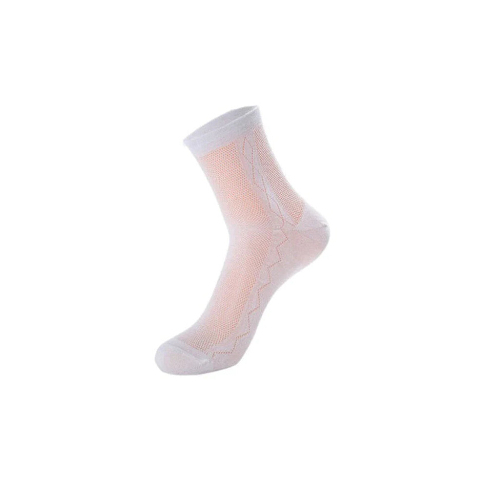 (White) Men Summer Ultra Thin Breathable Socks Cotton Deodorant Sweat Middle Socks-image-OPC-PDHMKV2-NEW