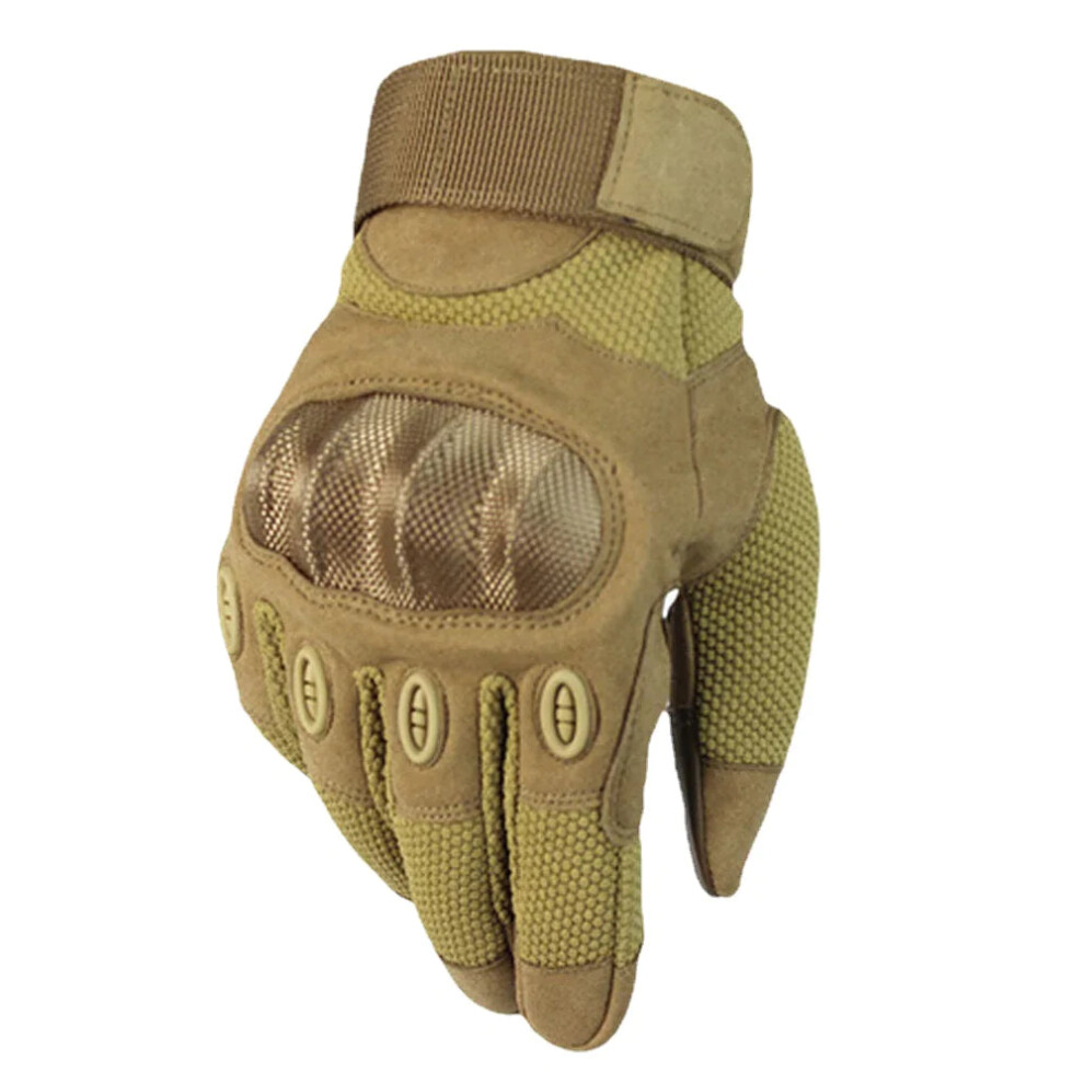 (Brown, XL) Outdoor Tactical Gloves Taktische Handschuhe Gloves Bicycle Bike Motorcycle Gloves Riding Non-slip Gloves Touch Screen Protective Gloves