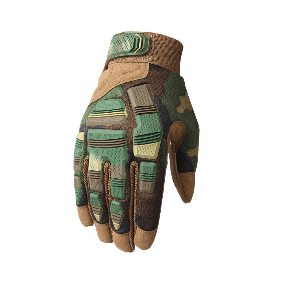 (Dark Green, L) New Outdoor Tactical Gloves Taktische Handschuhe Gloves Bicycle Bike Motorcycle Gloves Riding Non-slip Gloves Touch Screen Protective