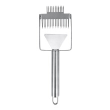 (Wooden Steel Handle) Stainless Steel Bee Hive Uncapping Honey Forks Scraper Handle Beekeeping Tools