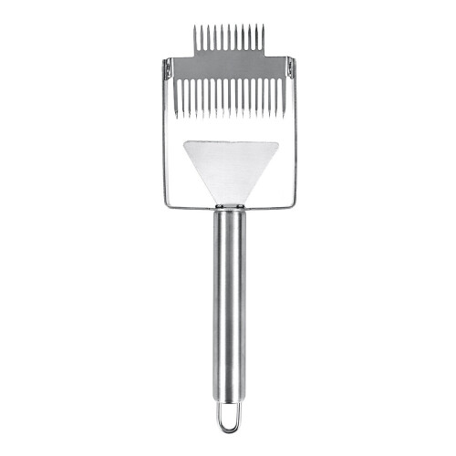(Wooden Steel Handle) Stainless Steel Bee Hive Uncapping Honey Forks Scraper Handle Beekeeping Tools 1