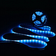 (Blue) Wireless Waterproof LED Strip Light 16FT 12V 5M 300LED For Motorcycle Boat Truck Car SUV