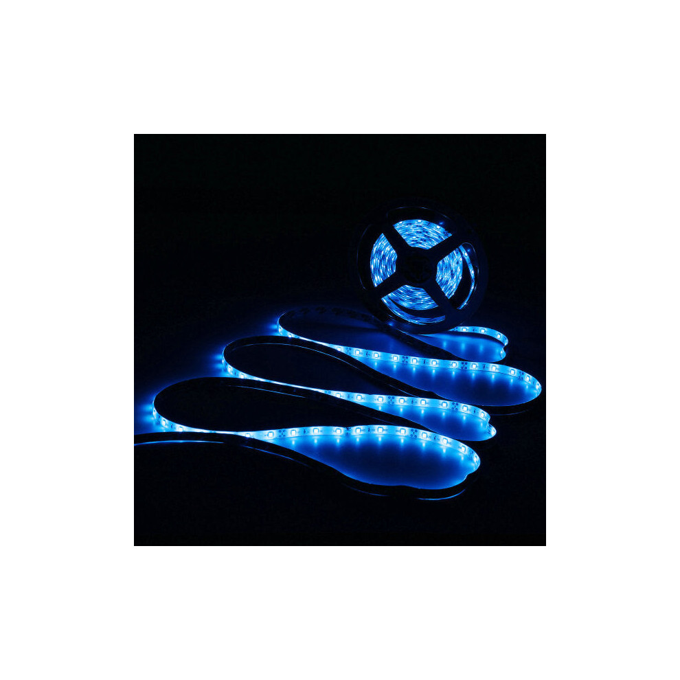 () Wireless Waterproof Led Strip 16Ft 12V 5M 300Led For Motorcycle Boat Truck Car Suv Blue/Light 9078193998177